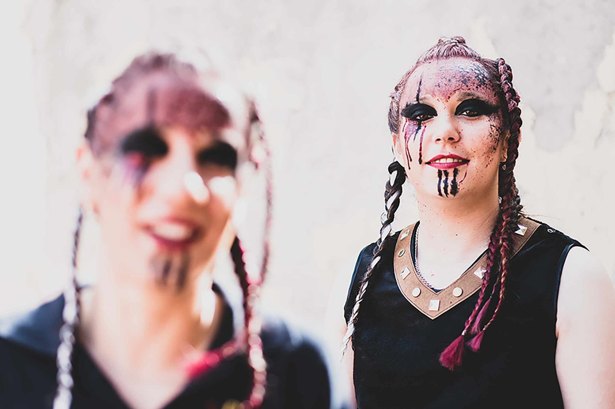moros i cristians en albaida maquillage preparació entrada 9 octubre