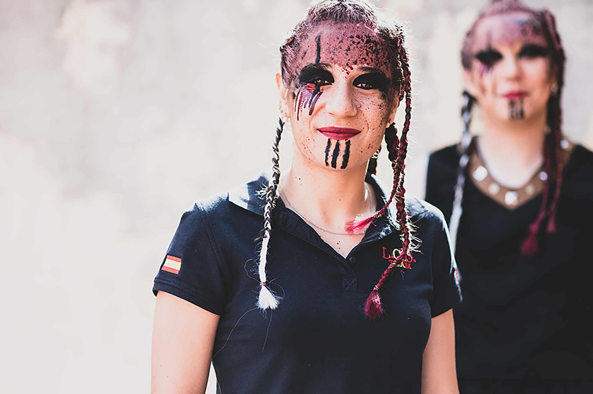 moros i cristians en albaida maquillage preparació entrada 9 octubre