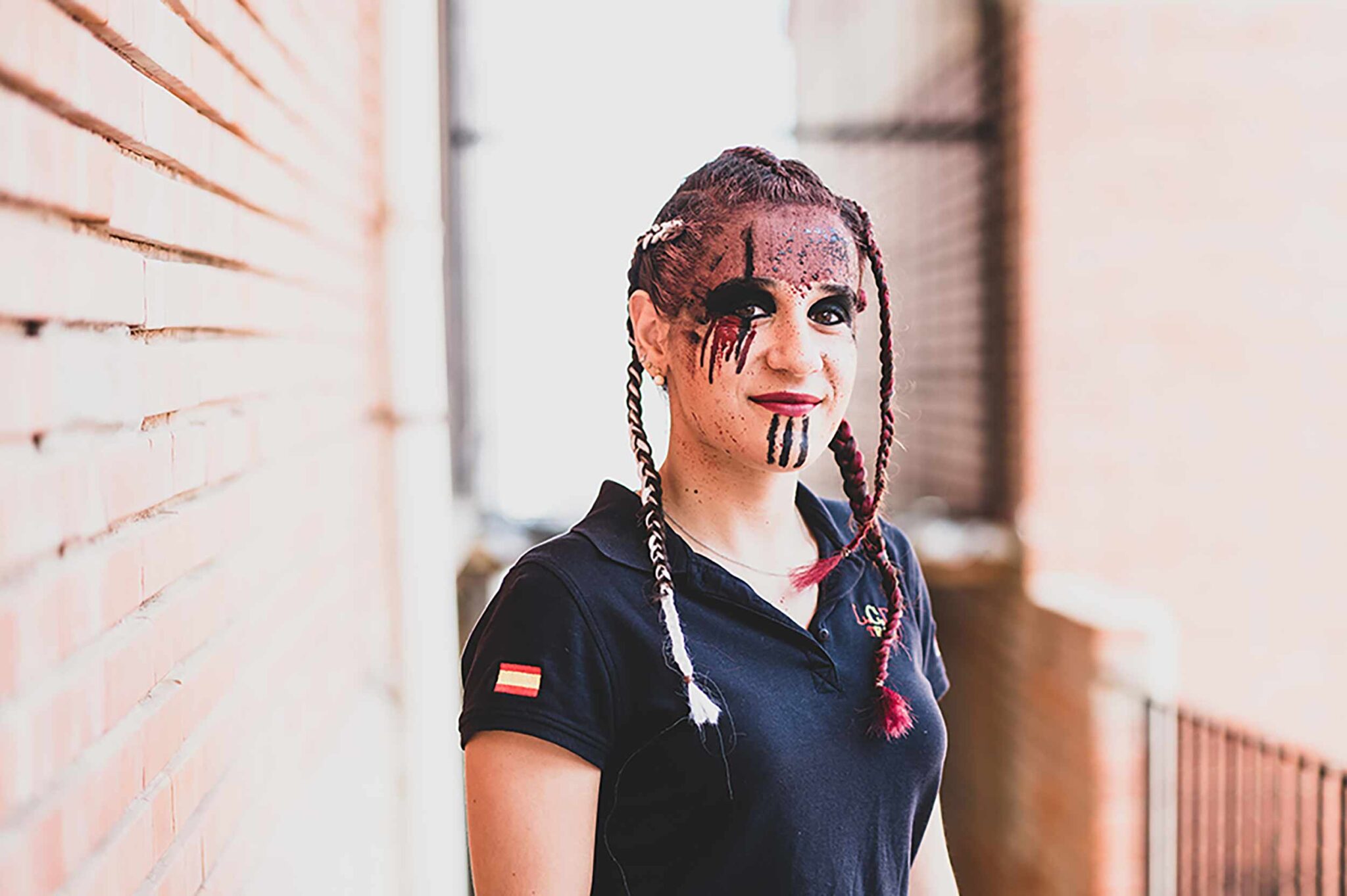 moros i cristians en albaida maquillage preparació